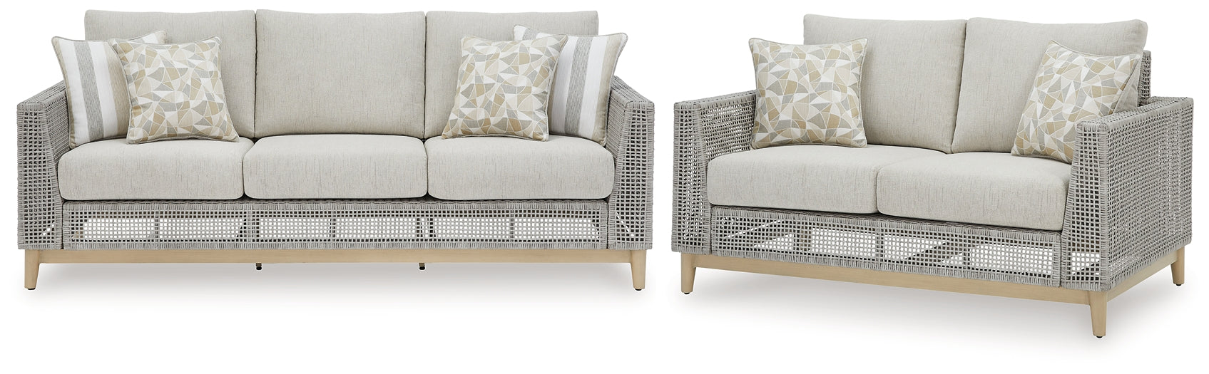 Seton Creek Outdoor Sofa and Loveseat