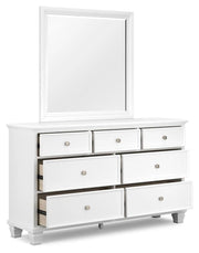 Ashley Furniture Fortman bedroom set with bed, dresser, mirror, and nightstand in rustic brown finish
