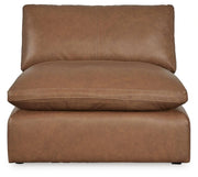 Ashley Furniture Emilia sectional sofa in a neutral fabric with plush cushions and chaise lounge બેઠક