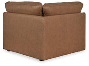 Ashley Furniture Emilia sectional sofa in a neutral fabric with chaise lounge seating