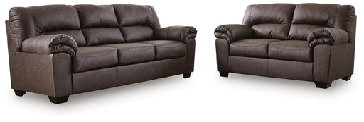 Ashley Furniture WillowBend living room set with sofa and armchair, featuring neutral upholstery and wooden legs.