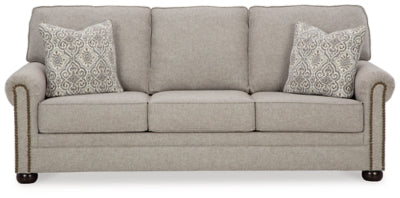 Ashley Furniture Gaelon Sofa with plush cushions and neutral upholstery, shown from a front head-on view.