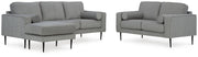 Ashley Furniture Hazela living room set with sofa and armchair in modern fabric, stylish and comfortable for contemporary home decor.