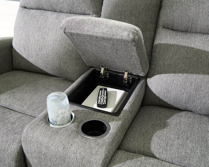 Gauntlet Reclining Loveseat with Console