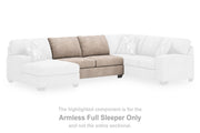 Ashley Furniture Newellen Sleeper Sectional with chaise, modern fabric sofa with chaise lounge and sleeping area in a stylish living room.