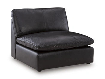Ashley Furniture Emilia sectional sofa in a neutral fabric with chaise lounge seating