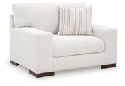 Ashley Furniture Hartside oversized chair with plush upholstery and wide armrests, viewed from an angled side perspective.