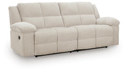 Ashley Furniture Orlen reclining sofa in a closed position, featuring plush cushions and a modern design.