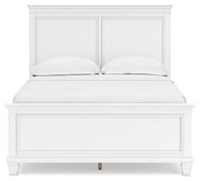 Ashley Furniture Fortman bedroom set with bed, dresser, mirror, and nightstand in dark wood finish
