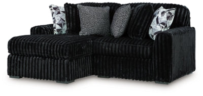 Midnight-Madness Sectional with Chaise with FREE Ottoman
