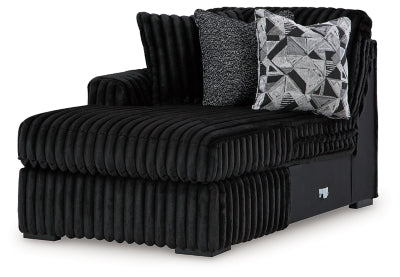 Midnight-Madness Sectional with Chaise with FREE Ottoman