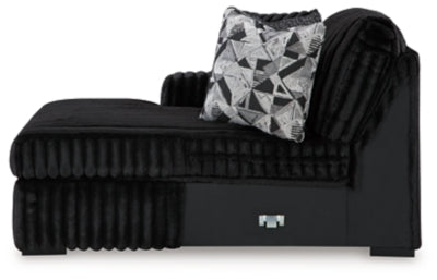 Midnight-Madness Sectional with Chaise with FREE Ottoman