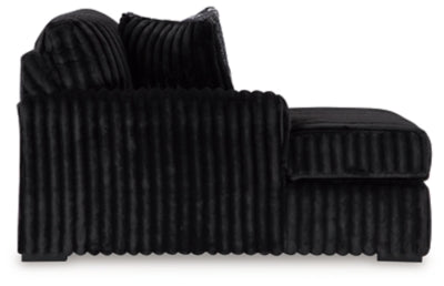Midnight-Madness Sectional with Chaise with FREE Ottoman