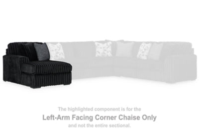 Midnight-Madness Sectional with Chaise with FREE Ottoman