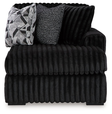 Midnight-Madness Sectional with Chaise with FREE Ottoman
