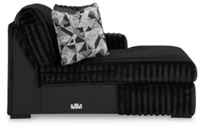Midnight-Madness Sectional with Chaise with FREE Ottoman