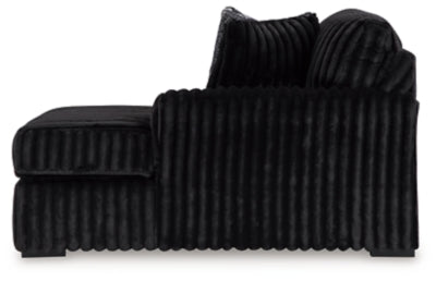 Midnight-Madness Sectional with Chaise with FREE Ottoman
