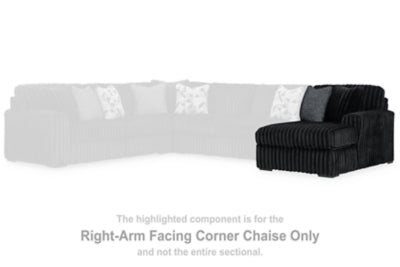 Midnight-Madness Sectional with Chaise with FREE Ottoman