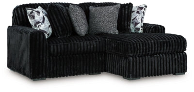 Midnight-Madness Sectional with Chaise with FREE Ottoman