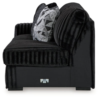 Midnight-Madness Sectional with Chaise with FREE Ottoman