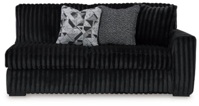 Midnight-Madness Sectional with Chaise with FREE Ottoman