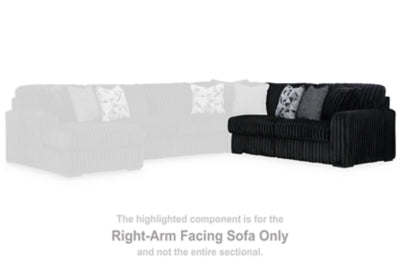 Midnight-Madness Sectional with Chaise with FREE Ottoman