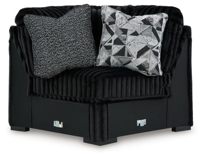 Midnight-Madness Sectional with Chaise with FREE Ottoman