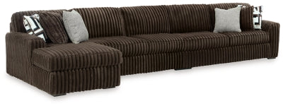 Midnight-Madness Sectional with Chaise with FREE Ottoman