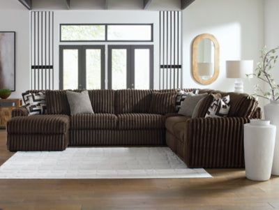 Midnight-Madness Sectional with Chaise with FREE Ottoman