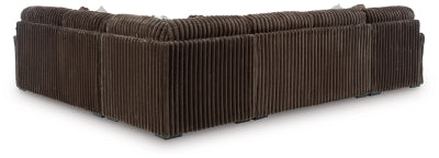 Midnight-Madness Sectional with Chaise with FREE Ottoman
