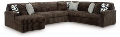 Midnight-Madness Sectional with Chaise with FREE Ottoman