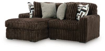 Midnight-Madness Sectional with Chaise with FREE Ottoman