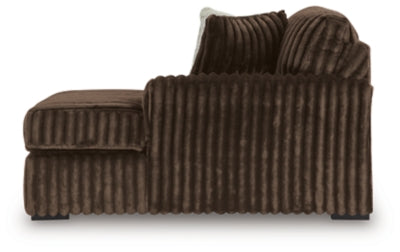 Midnight-Madness Sectional with Chaise with FREE Ottoman