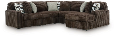 Midnight-Madness Sectional with Chaise with FREE Ottoman
