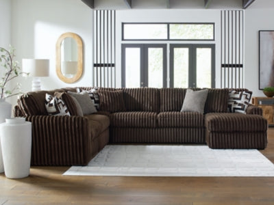 Midnight-Madness Sectional with Chaise with FREE Ottoman