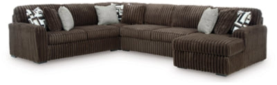 Midnight-Madness Sectional with Chaise with FREE Ottoman