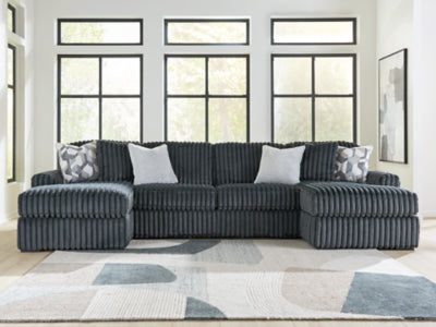 Midnight-Madness Sectional with Chaise with FREE Ottoman