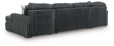 Midnight-Madness Sectional with Chaise with FREE Ottoman
