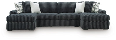 Midnight-Madness Sectional with Chaise with FREE Ottoman