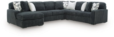Midnight-Madness Sectional with Chaise with FREE Ottoman