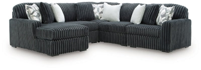 Midnight-Madness Sectional with Chaise with FREE Ottoman