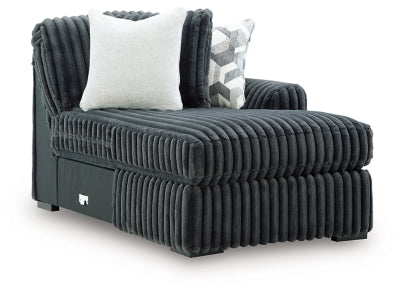 Midnight-Madness Sectional with Chaise with FREE Ottoman