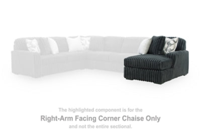 Midnight-Madness Sectional with Chaise with FREE Ottoman