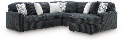 Midnight-Madness Sectional with Chaise with FREE Ottoman