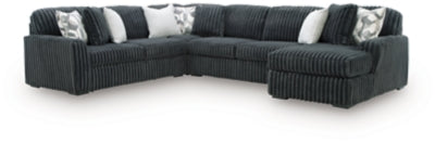 Midnight-Madness Sectional with Chaise with FREE Ottoman