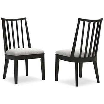 Ashley Furniture Galliden dining chair with upholstered seat and wooden legs, modern design for dining room decor