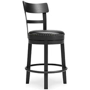 Ashley Furniture Valebeck counter height bar stool with wooden frame and upholstered seat, ideal for modern kitchen or bar area.