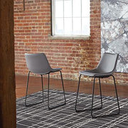Ashley Furniture Centiar counter height bar stool with wooden seat and metal frame, ideal for kitchen or bar area.