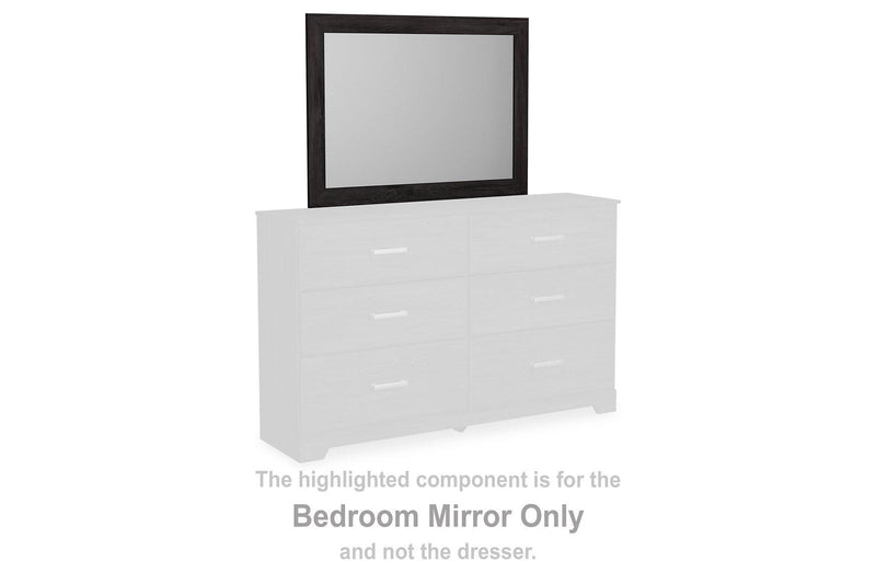 Ashley Furniture Belachime bedroom mirror with a sleek frame, designed for stylish bedroom decor.
