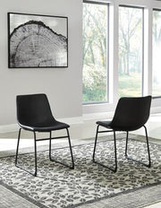 Ashley Furniture Centiar dining chair with upholstered seat and wooden legs, stylish and comfortable for modern dining rooms.